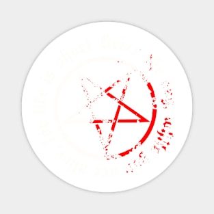 Blood Pentagram "Seize the day, while you are alive, for life is short" Magnet